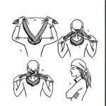 Как завязать платок на шее разными способами?